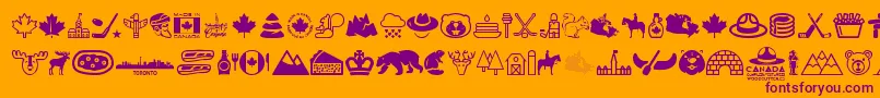 More about Canada Font Canada Font – Purple Fonts on Orange Background