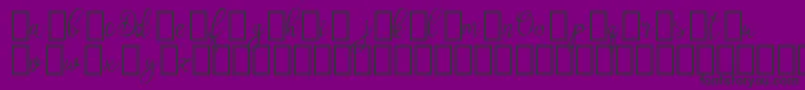 フォントOlyberDemo – 紫の背景に黒い文字