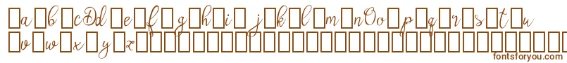 OlyberDemo-Schriftart – Braune Schriften auf weißem Hintergrund