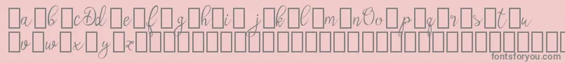 OlyberDemo-Schriftart – Graue Schriften auf rosa Hintergrund