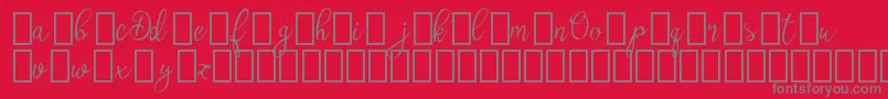 OlyberDemo Font – Gray Fonts on Red Background