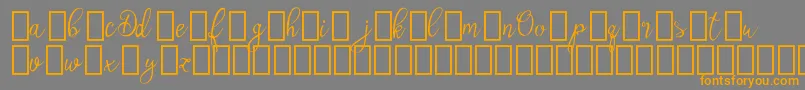 OlyberDemo Font – Orange Fonts on Gray Background