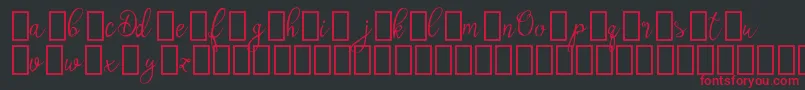 OlyberDemo Font – Red Fonts on Black Background