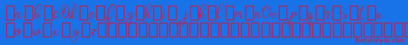 OlyberDemo Font – Red Fonts on Blue Background