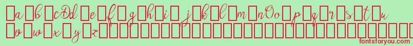 OlyberDemo Font – Red Fonts on Green Background