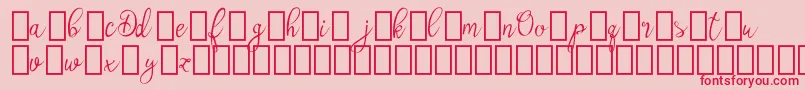 OlyberDemo Font – Red Fonts on Pink Background
