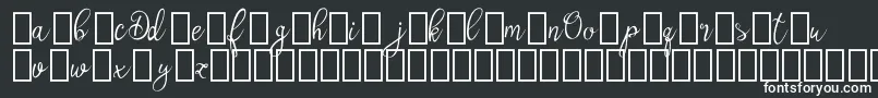 フォントOlyberDemo – 黒い背景に白い文字