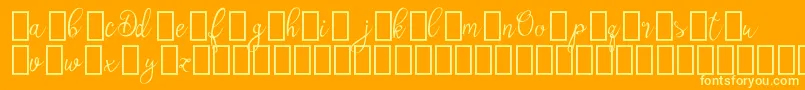 Fonte OlyberDemo – fontes amarelas em um fundo laranja