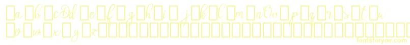 Czcionka OlyberDemo – żółte czcionki