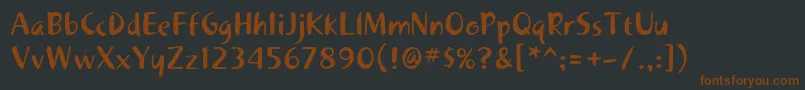 Шрифт Khakistd1 – коричневые шрифты на чёрном фоне