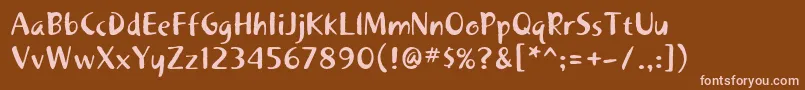 Шрифт Khakistd1 – розовые шрифты на коричневом фоне