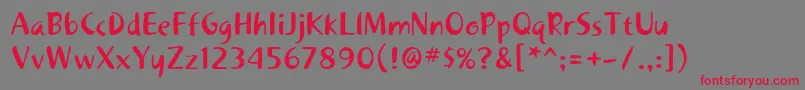 Khakistd1 Font – Red Fonts on Gray Background
