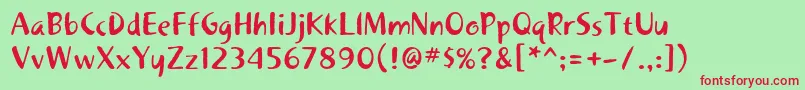 Khakistd1 Font – Red Fonts on Green Background