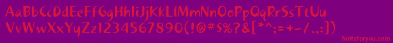 Khakistd1 Font – Red Fonts on Purple Background