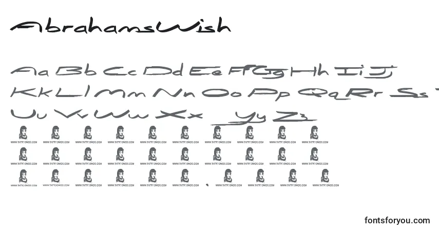 AbrahamsWish-fontti – aakkoset, numerot, erikoismerkit