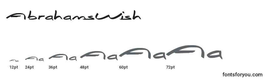AbrahamsWish Font Sizes