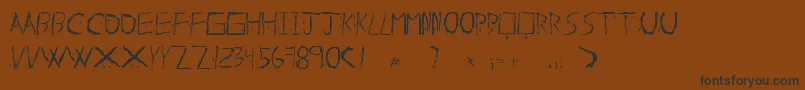 AboutDead Font – Black Fonts on Brown Background