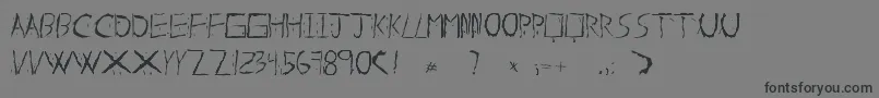 AboutDead Font – Black Fonts on Gray Background