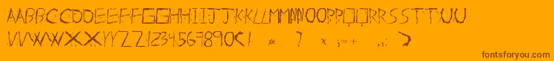 AboutDead Font – Brown Fonts on Orange Background