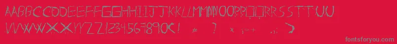 AboutDead Font – Gray Fonts on Red Background