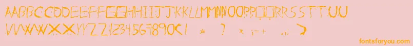 AboutDead Font – Orange Fonts on Pink Background
