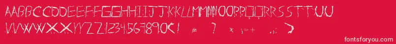 AboutDead Font – Pink Fonts on Red Background