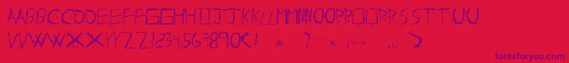 AboutDead Font – Purple Fonts on Red Background