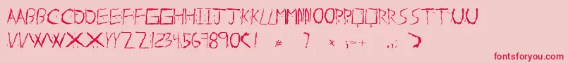 AboutDead Font – Red Fonts on Pink Background