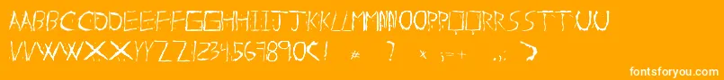 AboutDead Font – White Fonts on Orange Background