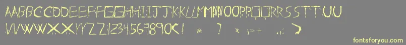 AboutDead Font – Yellow Fonts on Gray Background