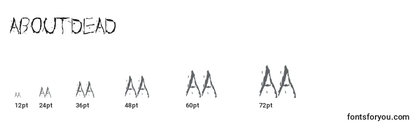 AboutDead Font Sizes