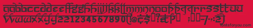 Prakrta Font – Black Fonts on Red Background