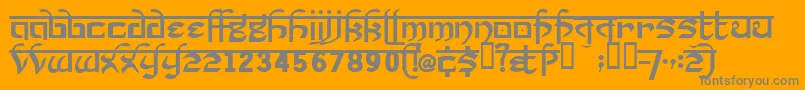 Prakrta Font – Gray Fonts on Orange Background