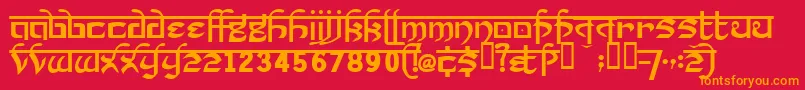 Prakrta Font – Orange Fonts on Red Background