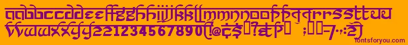 Prakrta Font – Purple Fonts on Orange Background