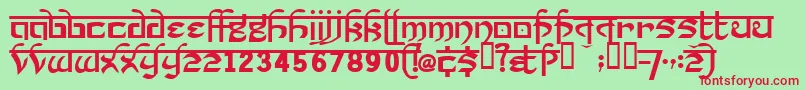 Prakrta Font – Red Fonts on Green Background