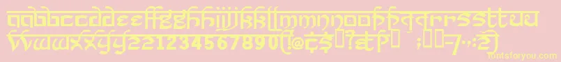 Prakrta Font – Yellow Fonts on Pink Background
