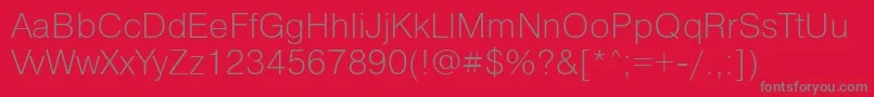 Pragmaticalightbtt Font – Gray Fonts on Red Background