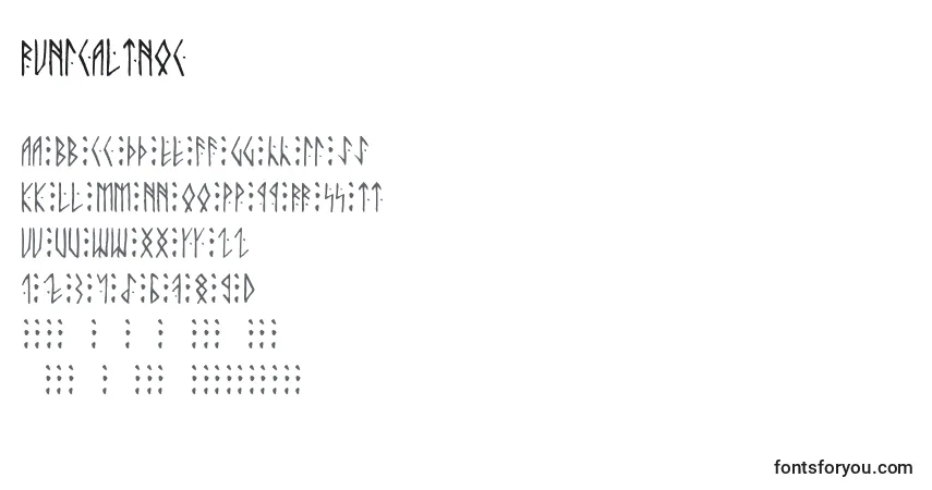 Fuente Runicaltnoc - alfabeto, números, caracteres especiales
