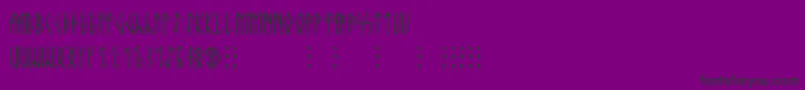 Runicaltnoc Font – Black Fonts on Purple Background