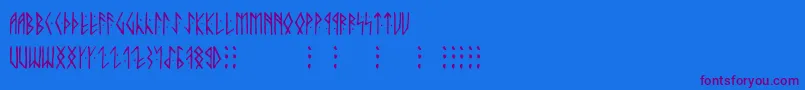 Шрифт Runicaltnoc – фиолетовые шрифты на синем фоне