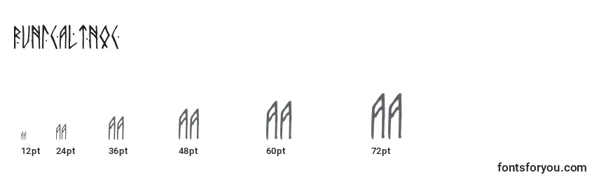 Runicaltnoc Font Sizes