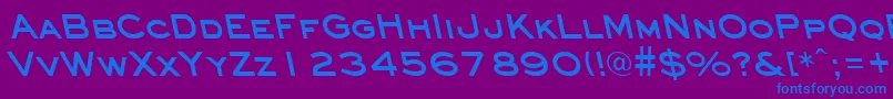 EyechartbackslantBold Font – Blue Fonts on Purple Background