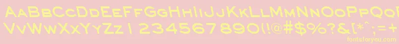 EyechartbackslantBold Font – Yellow Fonts on Pink Background