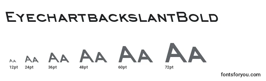 EyechartbackslantBold Font Sizes