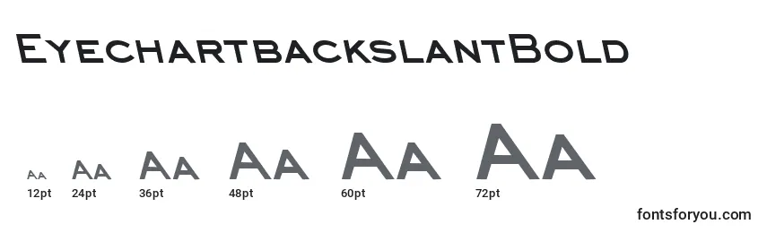 Tamanhos de fonte EyechartbackslantBold