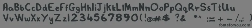 Lovelexiehandwritten Font – Black Fonts on Gray Background