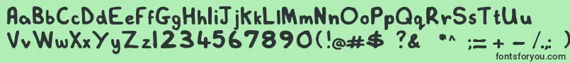 Lovelexiehandwritten Font – Black Fonts on Green Background