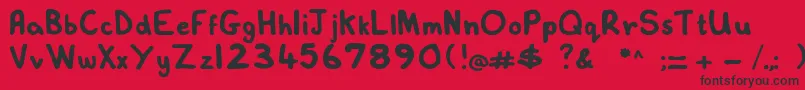 Lovelexiehandwritten Font – Black Fonts on Red Background