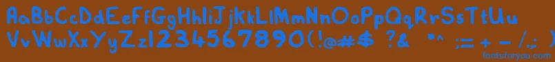 Lovelexiehandwritten Font – Blue Fonts on Brown Background
